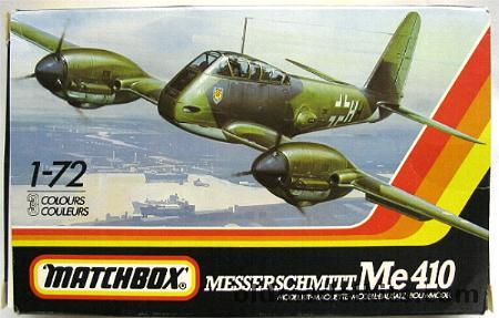 Matchbox 1/72 Messerschmitt Me-410 Hornet A-2/U4 or B1- 11/ZG.26 May 1944, PK-113 plastic model kit